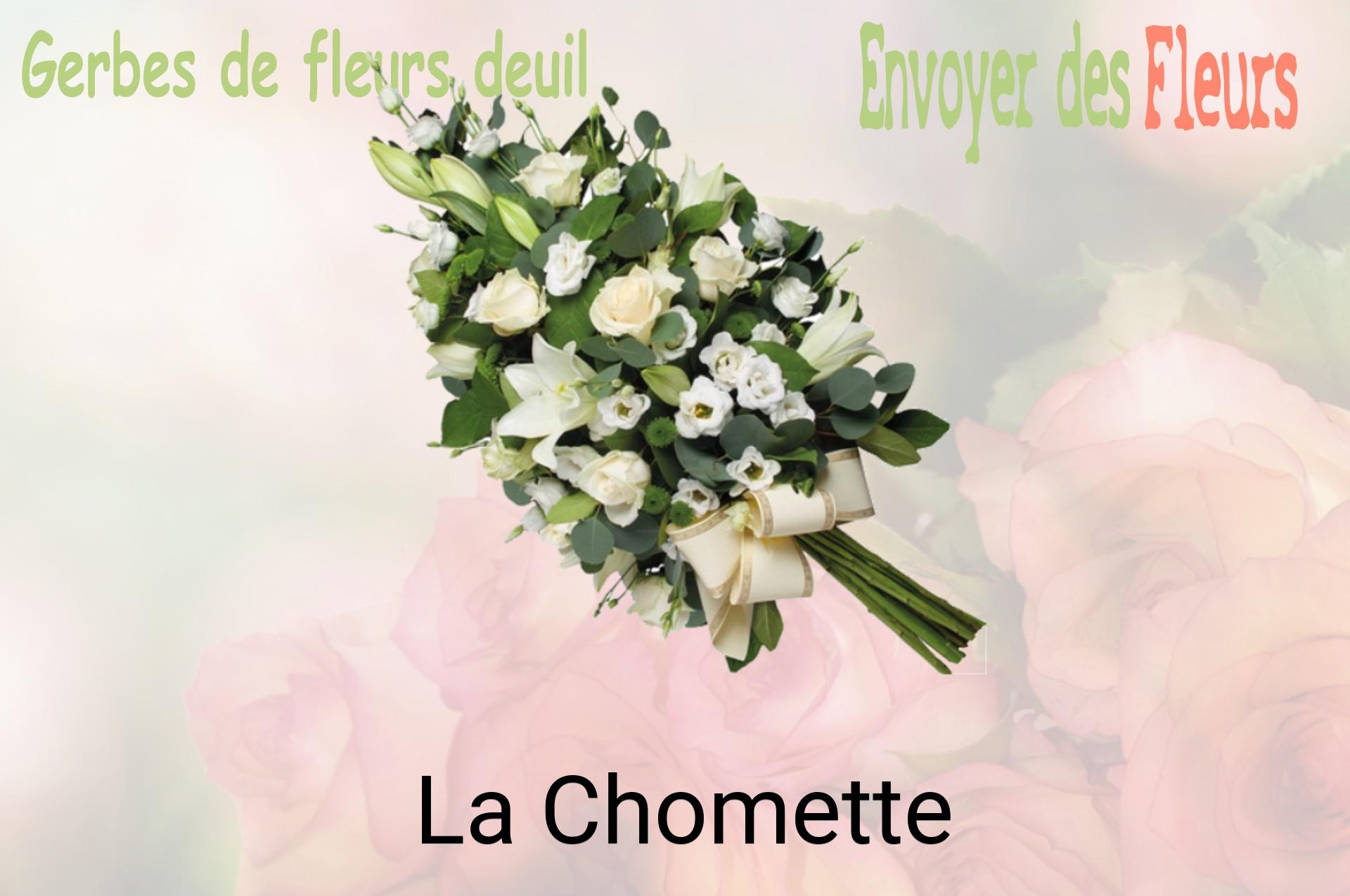 Gerbe de fleurs de deuil livrée à La Chomette